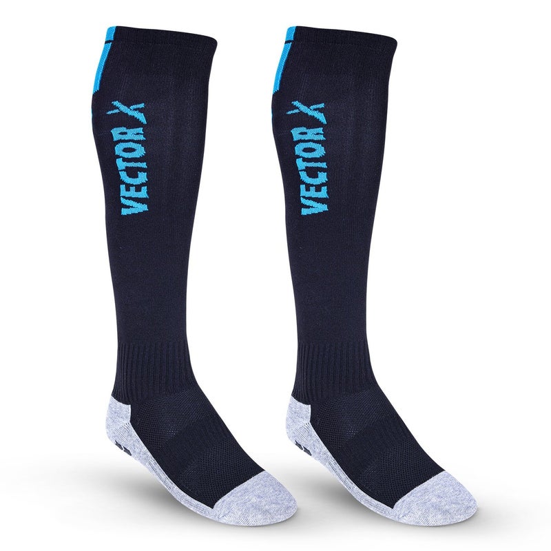 Vector X League Football Stockings for Men & Women, Football Socks - Junior, Navy - Image 3